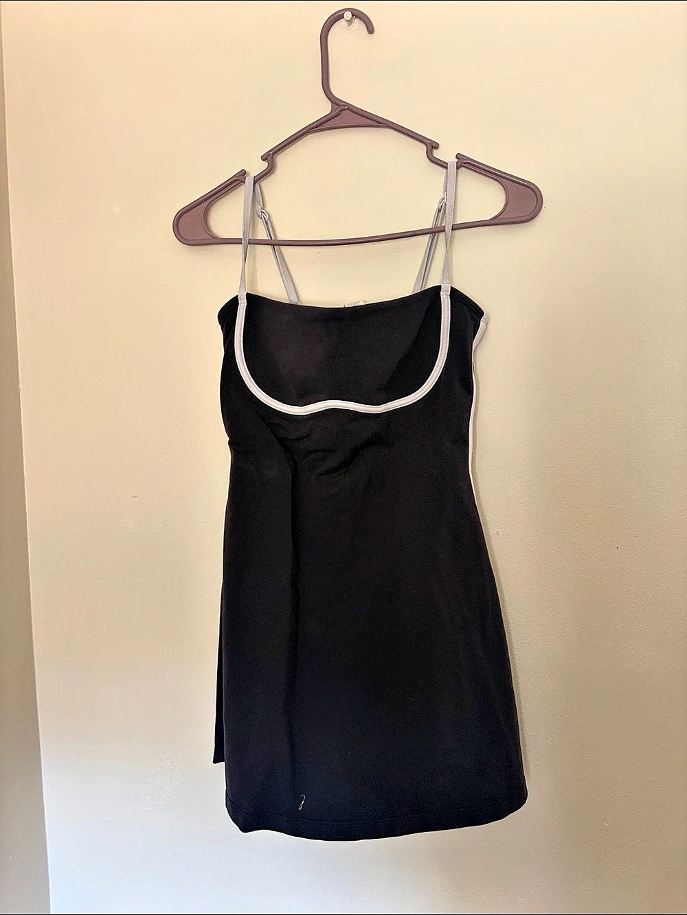 Alo Scoop-Neck Cutout Tennis Dress Black Mini